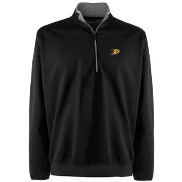 Men's Anaheim Ducks 1/4-zip Leader Pullover, Size: Xl, Black
