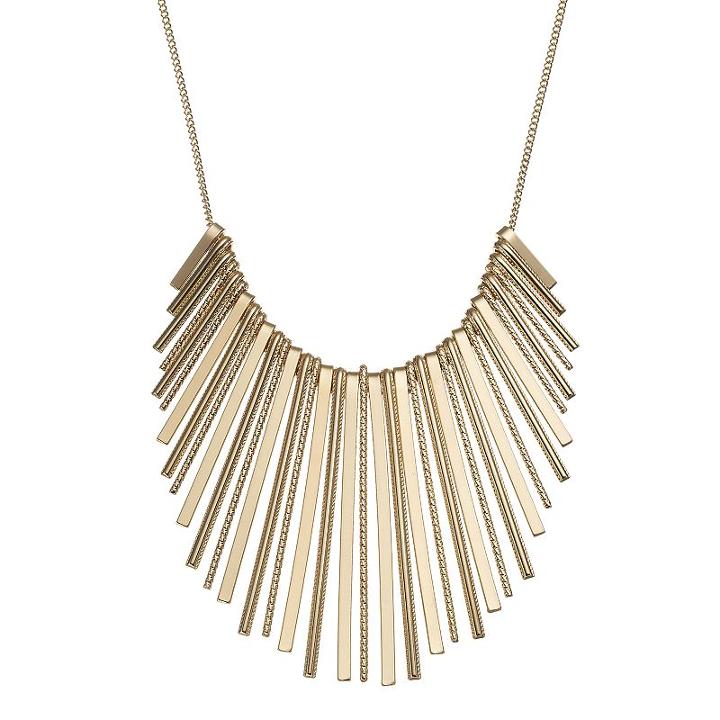 Jennifer Lopez Graduated Stick Statement Necklace, Women's, Gold