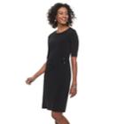 Women's Dana Buchman Faux-wrap Dress, Size: Medium, Black