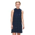 Women's Tiana B Sequin Lace Shift Dress, Size: 14, Blue (navy)