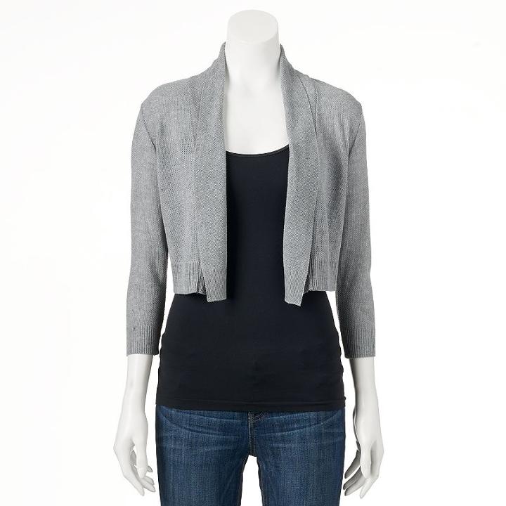 Women's Apt. 9&reg; Textured Shrug, Size: Xs, Med Beige