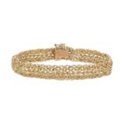 Everlasting Gold 10k Gold Byzantine Chain Bracelet, Women's