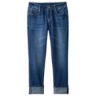 Girls Plus Size Mudd&reg; Embroidered Denim Jeans, Girl's, Size: 12 1/2, Dark Blue