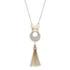 Apt. 9&reg; Glittery Tassel Necklace, Women's, Gold
