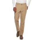 Men's Croft & Barrow&reg; Straight-fit Flannel-lined Canvas 5-pocket Pants, Size: 42x29, Med Beige