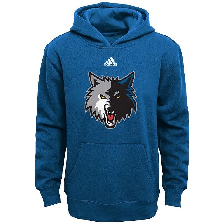 Boys 8-20 Adidas Minnesota Timberwolves Prime Pullover Fleece Hoodie, Boy's, Size: Small, Multicolor