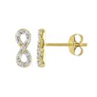 Stella Grace 1/10 Carat T.w. Diamond 10k Gold Infinity Stud Earrings, Women's, White