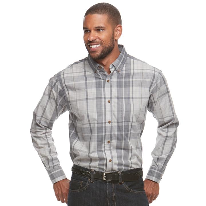 Men's Haggar&reg; Weekender Classic-fit Button-down Shirt, Size: Xl, Oxford