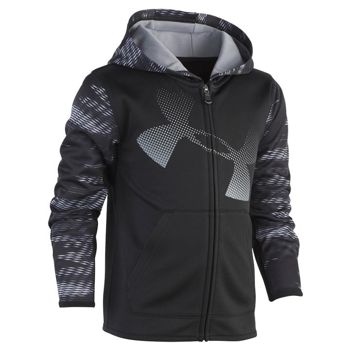 Boys 4-7 Under Armour Abstract Zip Hoodie, Size: 4, Black