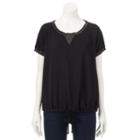 Women's Juicy Couture Drawstring Tee, Size: Large, Black
