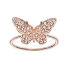 Lc Lauren Conrad Pave Butterfly Ring, Women's, Size: 7, Light Pink