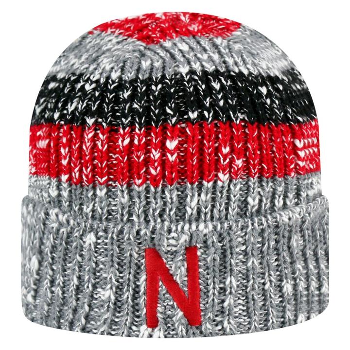 Adult Top Of The World Nebraska Cornhuskers Wonderland Beanie, Men's, Med Grey