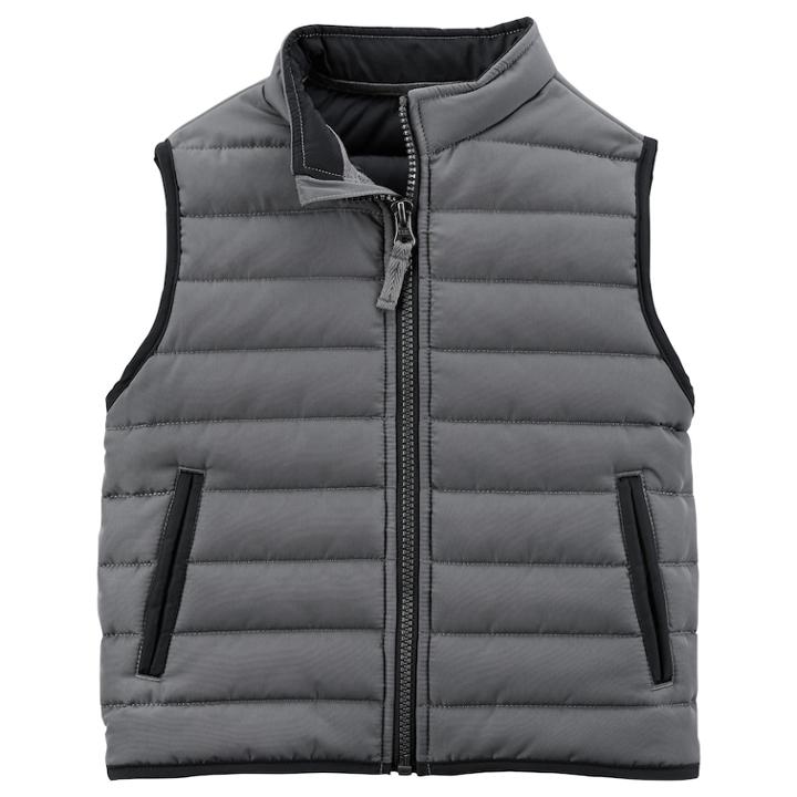 Toddler Boy Carter's Black Puffer Vest, Size: 4t