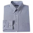 Men's Croft & Barrow&reg; Fitted Solid Easy Care Button-down Collar Dress Shirt, Size: 17-32/33, Blue