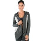 Women's Balance Collection Ruby Flyaway Cardigan, Size: Large, Med Grey