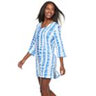 Women's Apt. 9&reg; Tie-dye Strappy-back Cover-up, Size: Xl, Med Blue