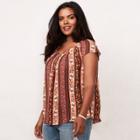 Plus Size Lc Lauren Conrad Pleated Top, Women's, Size: 3xl, Green
