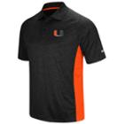 Men's Colosseum Miami Hurricanes Wedge Polo, Size: Medium, Med Grey