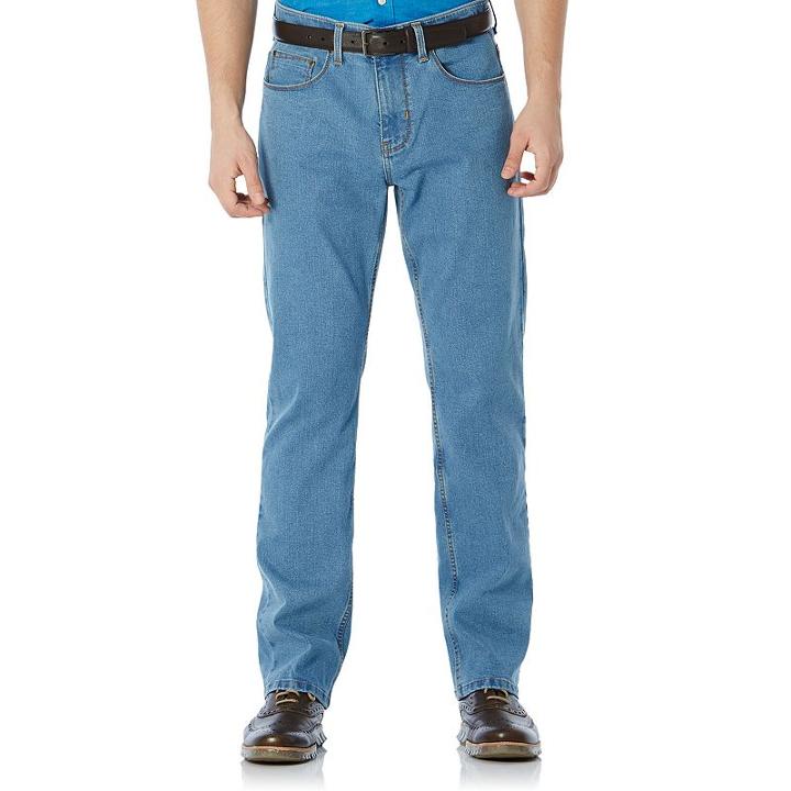 Big & Tall Savane Straight-fit Active Flex Denim Pants, Men's, Size: 38x38, Turquoise/blue (turq/aqua)