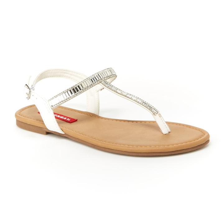 Unionbay Appeal Women's Embellished Sandals, Size: 8.5, White