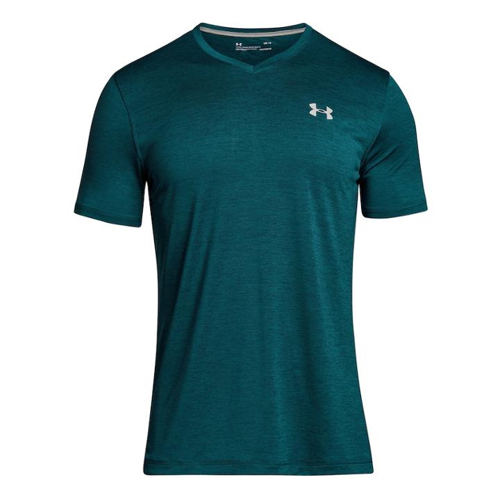 Mens' Under Armour Tech V-neck Tee, Size: Small, Gold