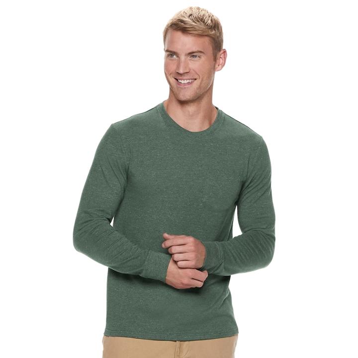 Men's Sonoma Goods For Life&trade; Modern-fit Supersoft Pocket Tee, Size: Small, Dark Green