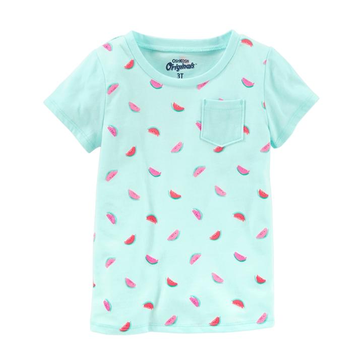 Girls 4-8 Oshkosh B'gosh&reg; Watermelon Pocket Tee, Size: 6-6x, Print