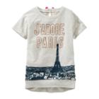 Girls 4-8 Oshkosh B'gosh&reg; Short Sleeve Rolled-cuff Graphic Tunic, Girl's, Size: 4, Light Grey