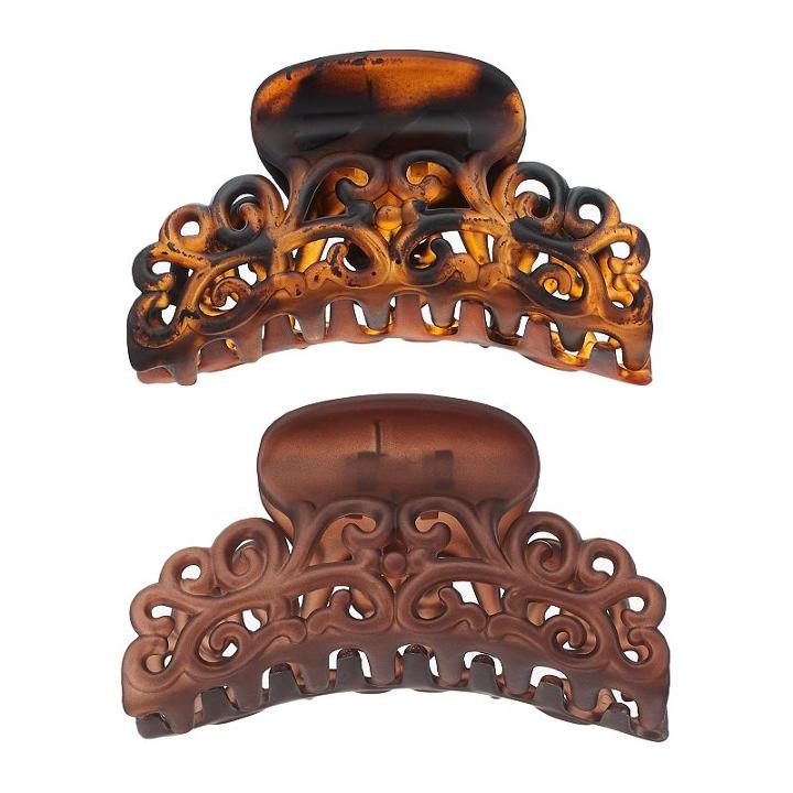 Filigree Claw Hair Clip Set, Women's, Multicolor
