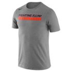 Men's Nike Illinois Fighting Illini Basketball Practice Dri-fit Tee, Size: Large, Dark Grey