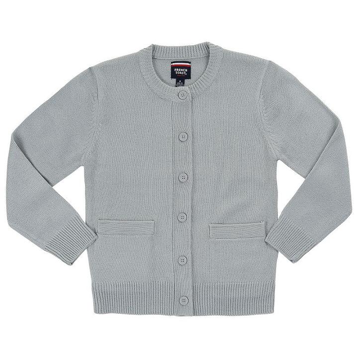 Girls 4-20 & Plus Size French Toast School Uniform Cardigan, Girl's, Size: 6-6x, Grey