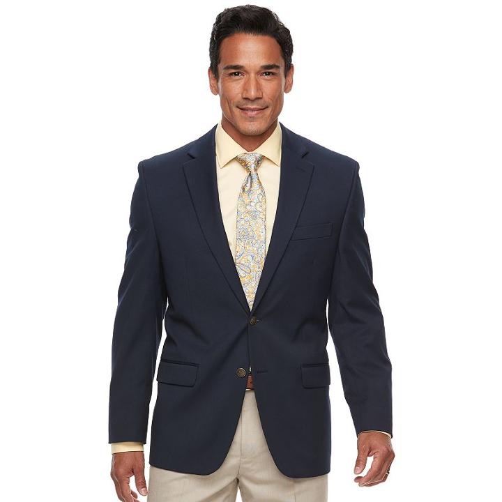 Men's Chaps Classic-fit Performance Blazer, Size: 42 - Regular, Blue (navy)
