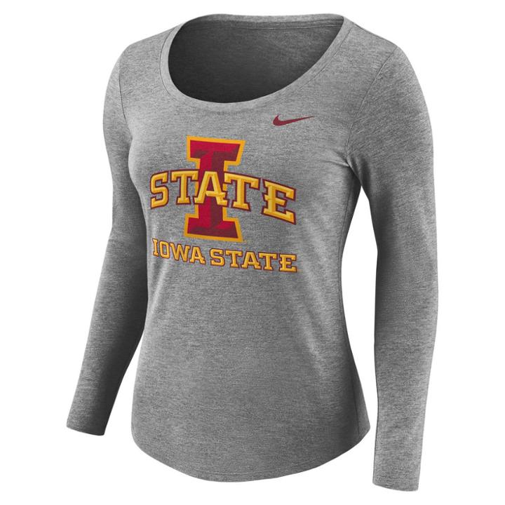 Women's Nike Iowa State Cyclones Logo Tee, Size: Xl, Gray