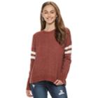 Juniors' Pink Republic Varsity Striped Sweater, Teens, Size: Small, Red/coppr (rust/coppr)