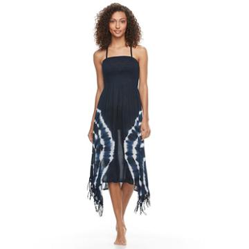 Women's Exist Tie-dye Smocked Cover-up, Size: Medium, Multicolor