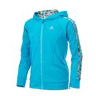 Girls 7-16 Adidas Hooded Tricot Track Jacket, Size: Large, Turquoise/blue (turq/aqua)