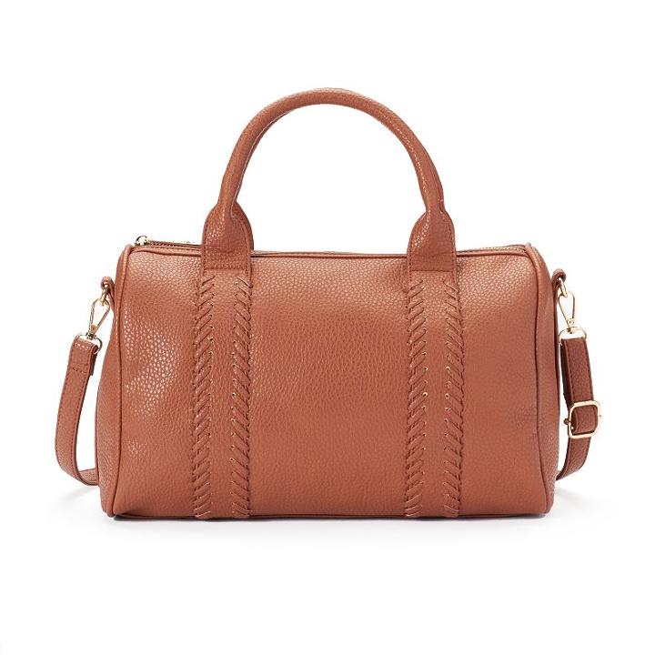 Yoki Pebbled Crossbody Mini Duffel Bag, Women's, Brown