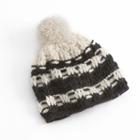 Sijjl Intricate Pom-pom Crochet Knit Wool Beanie, Women's, Multicolor