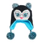 Girls 4-14 So&reg; Sequin Penguin Sherpa Earflap Pom-pom Hat, Girl's, Size: Small, Dark Blue