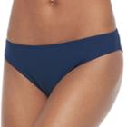 Women's Social Angel Solid Ruched Bikini Bottoms, Size: Medium, Blue