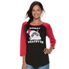 Juniors' Grumpy Cat Merry Whatever Graphic Tee, Teens, Size: Medium, Oxford
