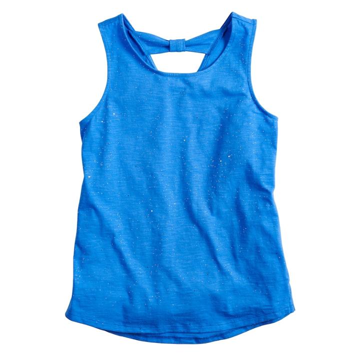 Girls 7-16 & Plus Size So&reg; Bow Back Tank Top, Size: 12, Med Blue