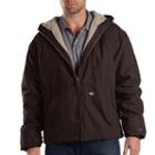 Dickies, Men's Lined Hooded Jacket, Size: X Lrge M/r, Dark Brown