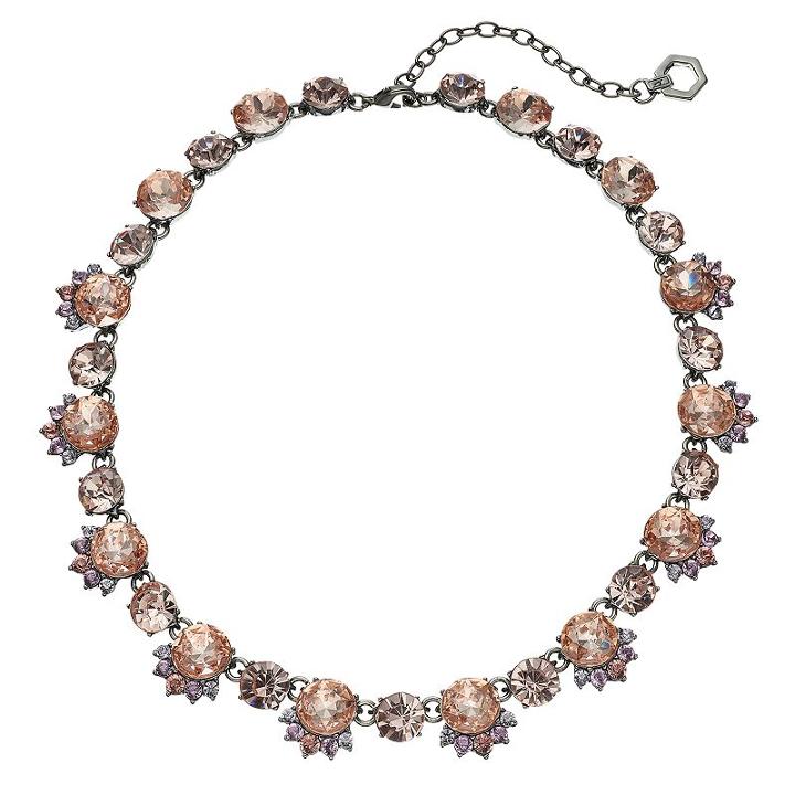 Simply Vera Vera Wang Faceted Stone Floral Cluster Necklace, Women's, Med Pink