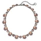 Simply Vera Vera Wang Faceted Stone Floral Cluster Necklace, Women's, Med Pink