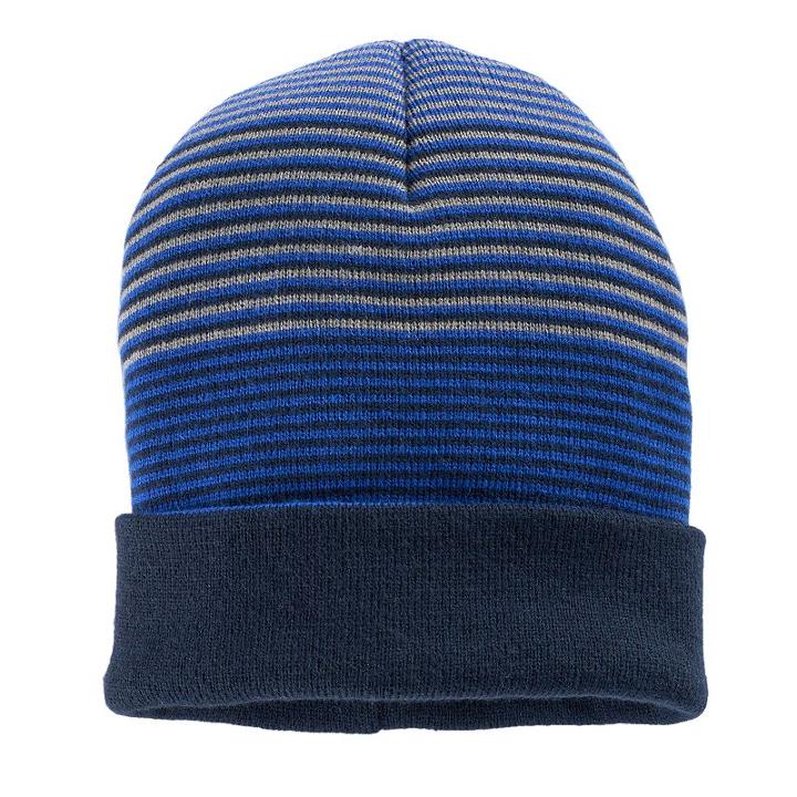 Men's Tek Gear&reg; Warmtek Striped Cuffed Beanie, Dark Blue