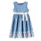 Girls 4-6x Blueberi Boulevard Polka Dot Sundress, Girl's, Size: 6x, Blue