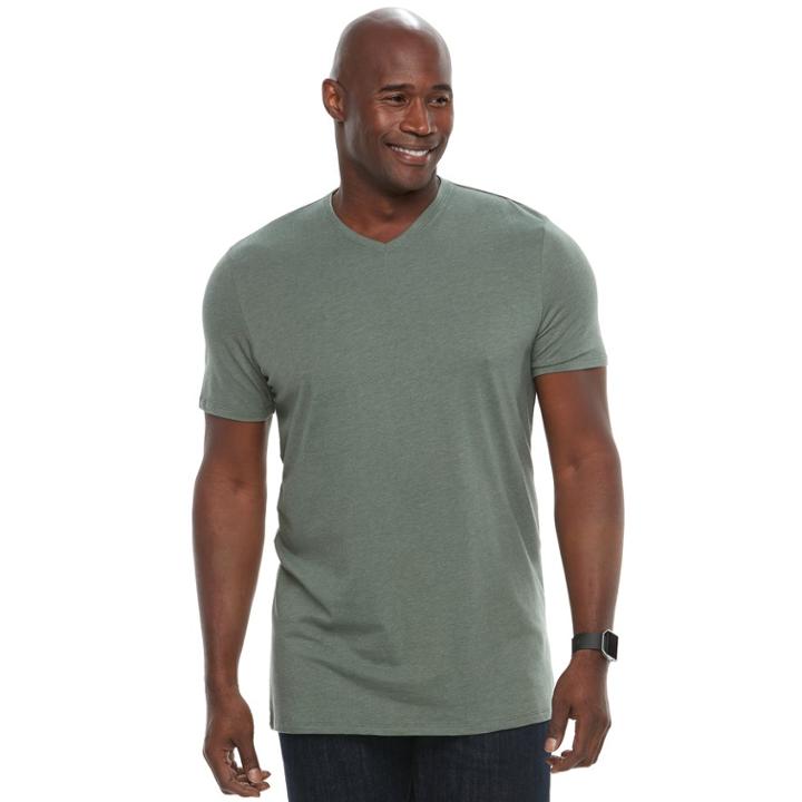 Big & Tall Apt. 9 Core Solid V-neck Tee, Men's, Size: Xxl Tall, Med Green