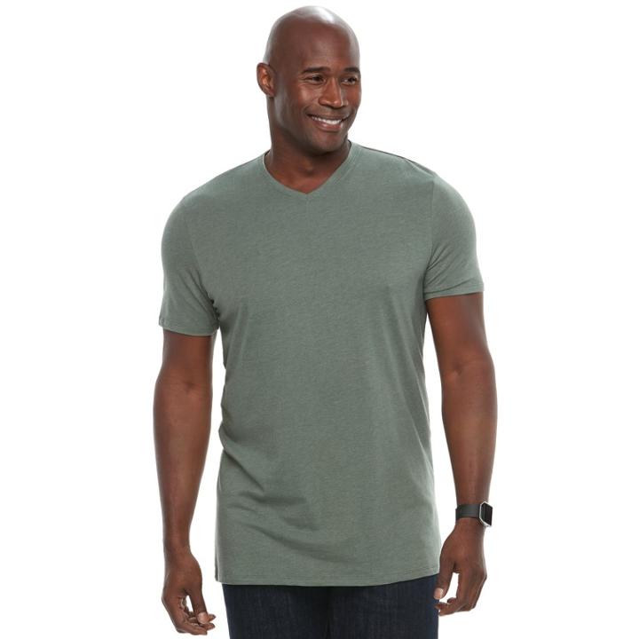 Big & Tall Apt. 9 Core Solid V-neck Tee, Men's, Size: Xxl Tall, Med Green