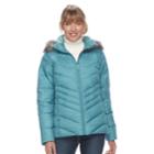 Women's Columbia Icy Heights Hooded Down Puffer Jacket, Size: Medium, Lt Green
